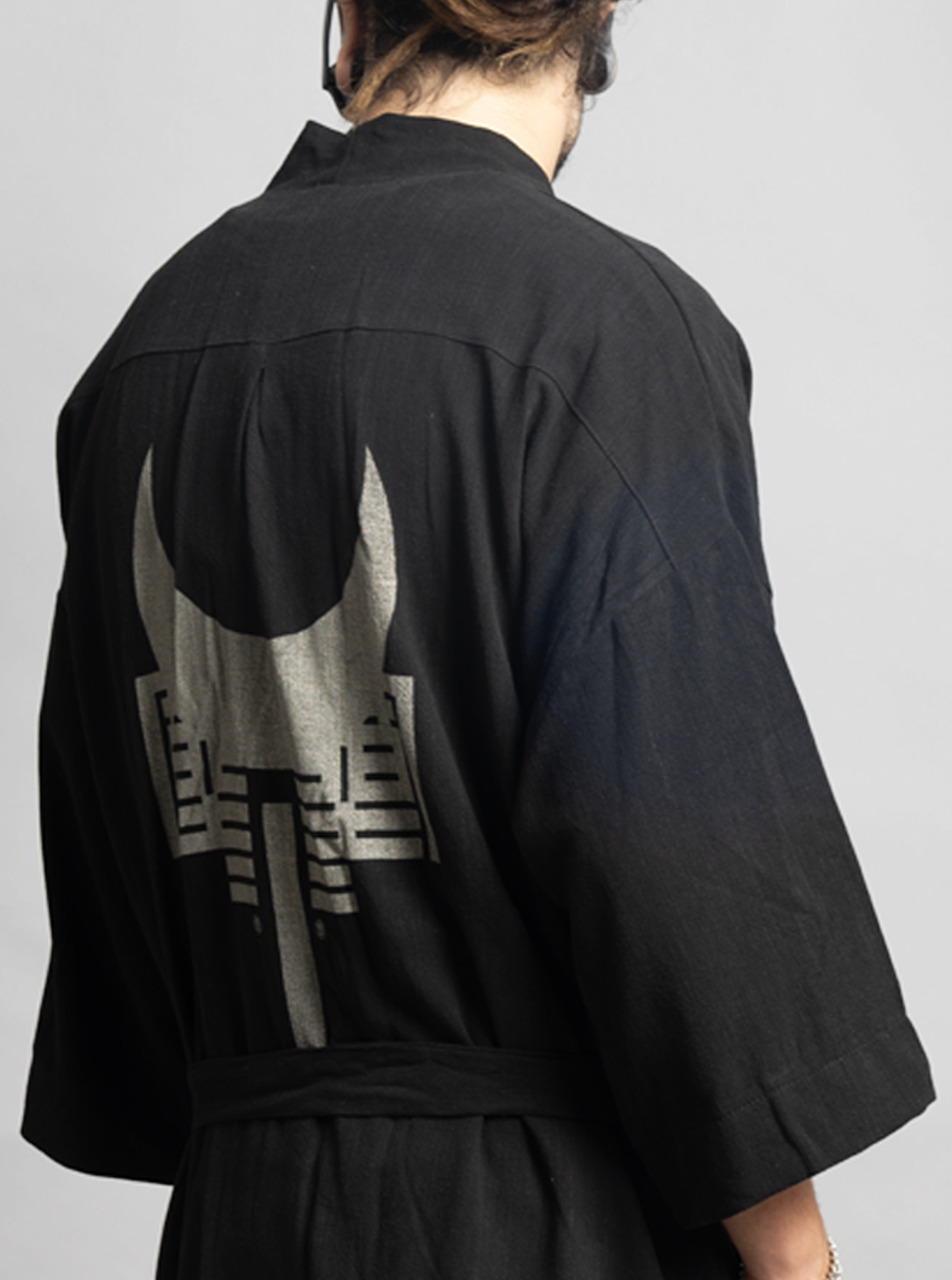 HOSHI MIDI MEN KIMONO BLACK - Plazmalab | Plazmalab Urban Tribe